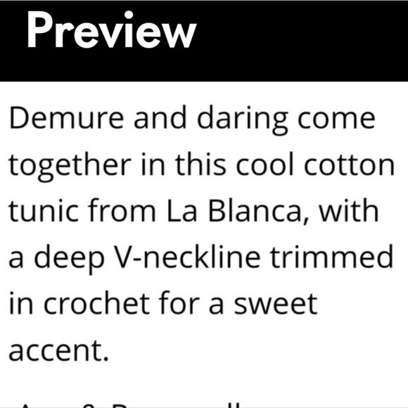 Ashley Stewart presents Ana & Rose Cotton Tunic/Cover up size 3. New. - Picture 3 of 4